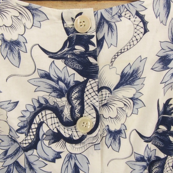 Breeches Blue/Off-White Sleeveless Back-Button Dress 4 - Picture 8 of 16